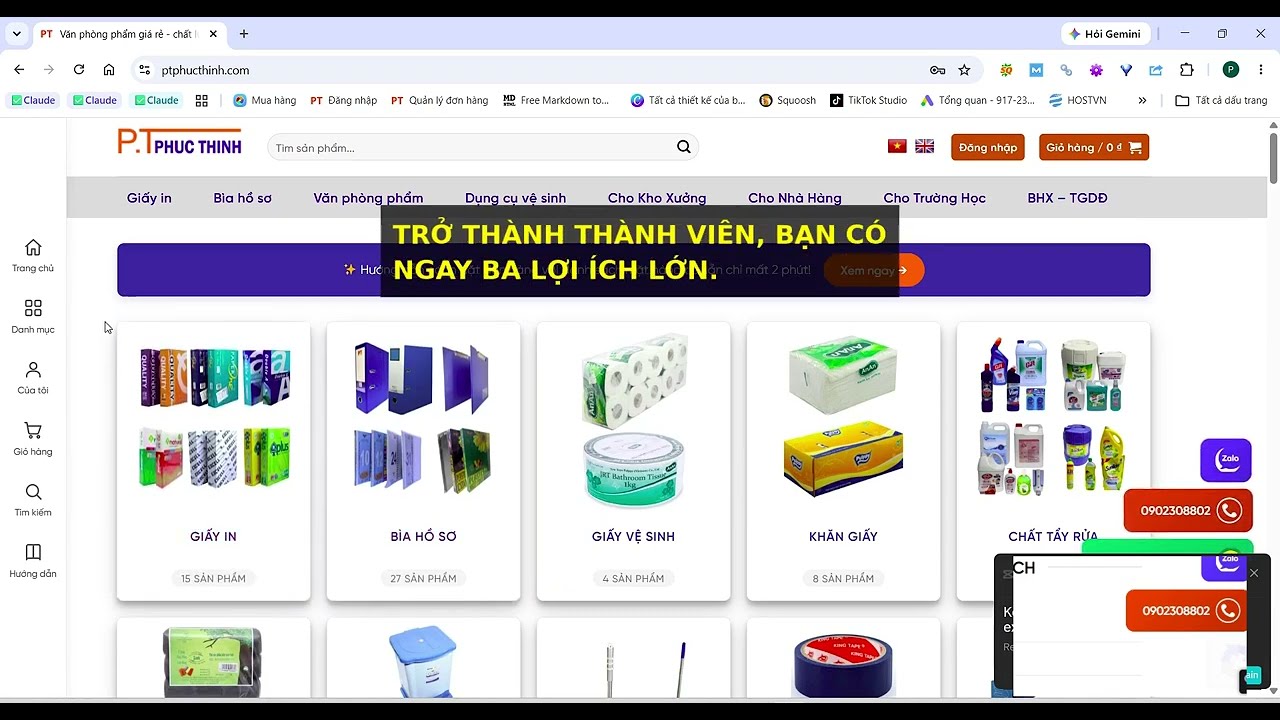 Hướng dẫn đăng ký tài khoản mua văn phòng phẩm online tại Phúc Thịnh