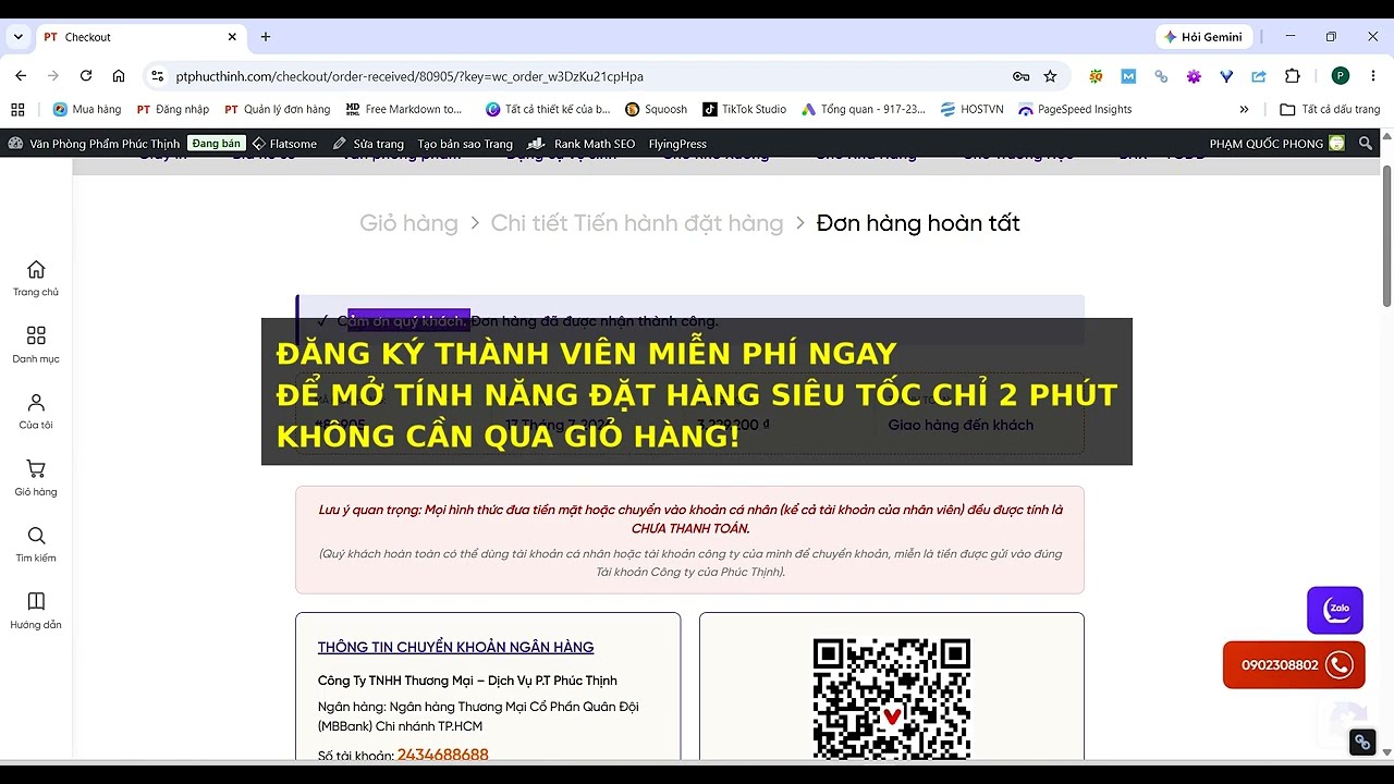 Cách đặt hàng văn phòng phẩm qua giỏ hàng — giá công khai, minh bạch VAT