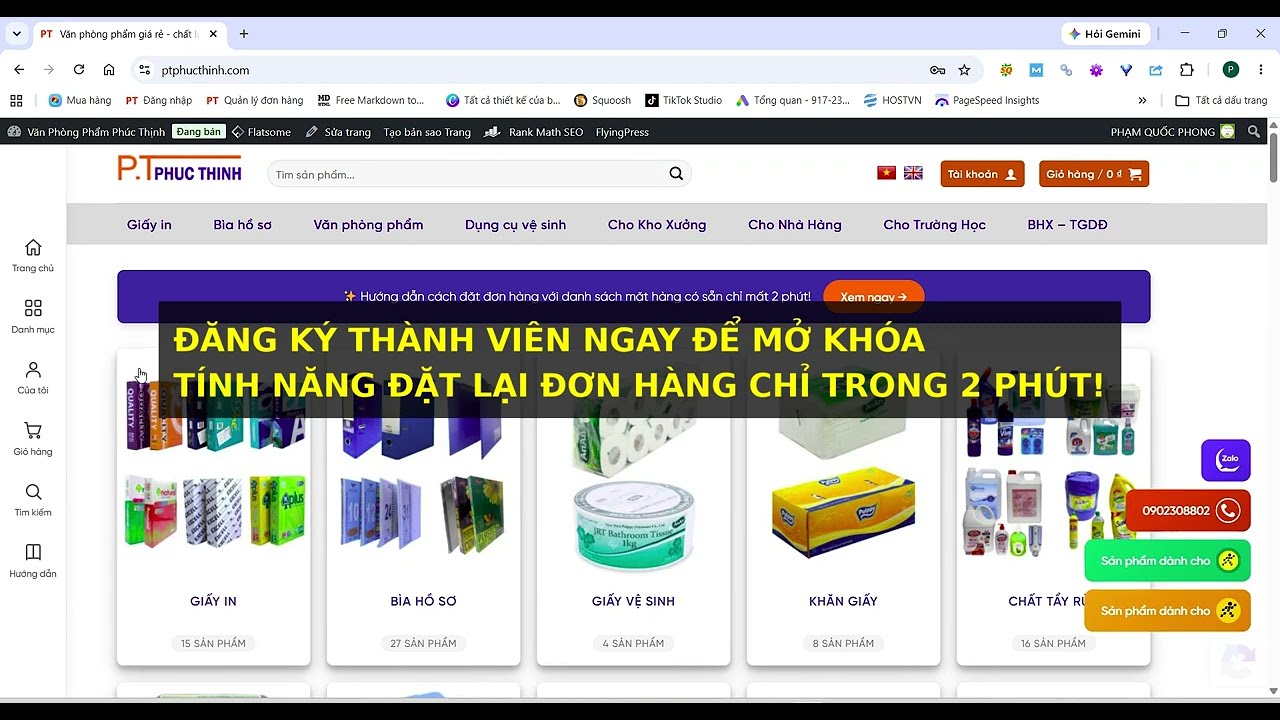 Đặt lại đơn hàng cũ chỉ 1 click — mua văn phòng phẩm hàng tháng nhanh nhất