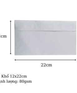 bao thư trắng 12x22cm
