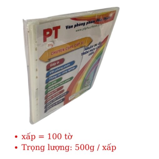 bìa lá lỗ a4 500g