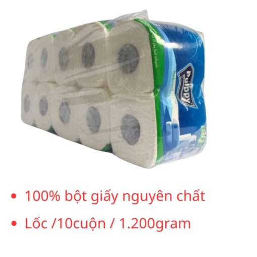 giấy vệ sinh pulppy lốc 10 cuộn