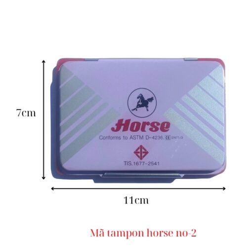 khay mực dấu horse no2 màu đỏ