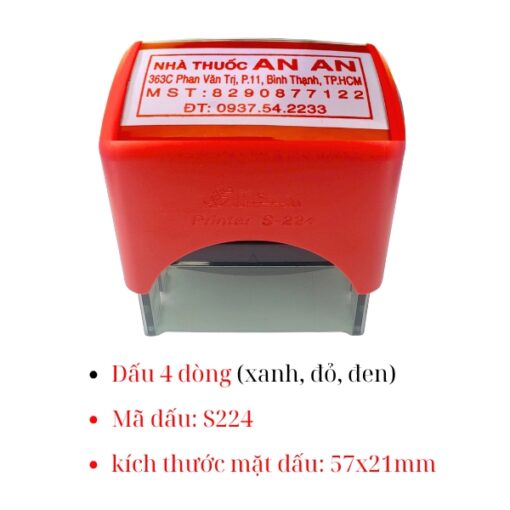 mộc dấu 4 dòng