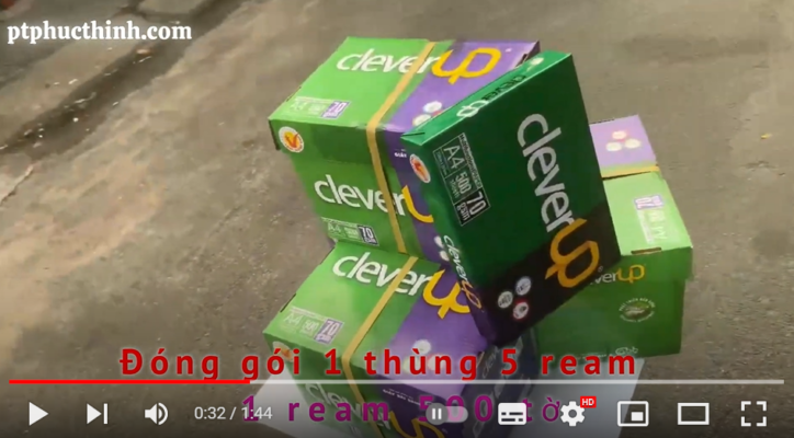 video Giấy clever up a4 70gsm