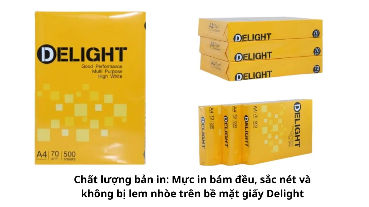 Cận cảnh một trang hợp đồng vừa in xong, minh họa rõ ràng cho Chất lượng bản in: Mực in bám đều, sắc nét và không bị lem nhòe trên bề mặt giấy Delight dù sử dụng máy in phun hay in laser.