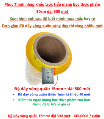 màng bọc khle 30cm 500m