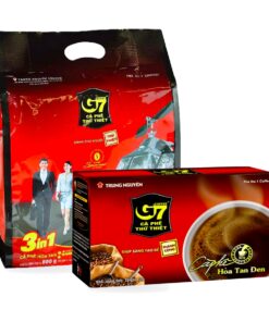 Cà phê hòa tan Trung Nguyên G7 3in1 bịch 800g và G7 đen hòa tan hộp 15 gói