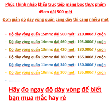 màng bọc 45cm 500m giá rẻ