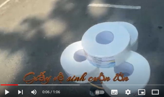 video giấy vệ sinh cuộn lớn 700g