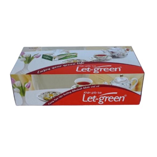 khăn giấy lụa let green 100 tờ