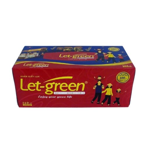 khăn giấy lụa let green 160 tờ