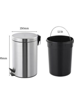 Thùng rác đạp inox 12 lít