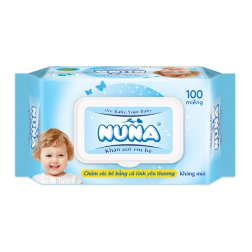 Khăn ướt em bé Nuna không mùi 100 tờ