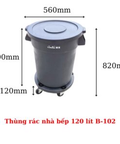 thùng rác nhà bếp 120 lít