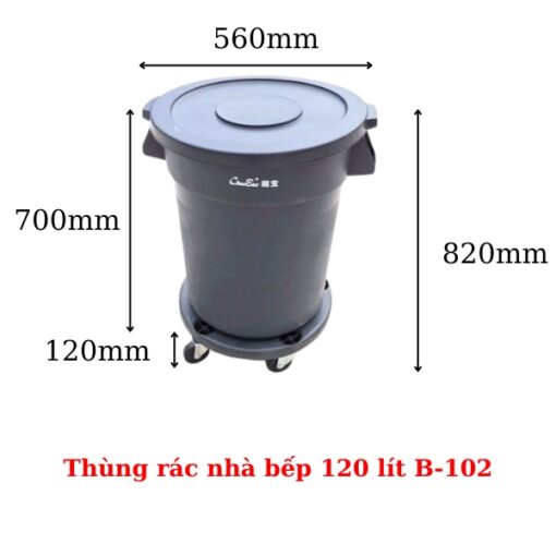 thùng rác nhà bếp 120 lít