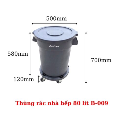 thùng rác nhà bếp 80 lít