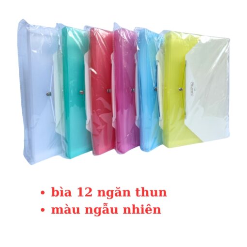 bìa 12 ngăn thun