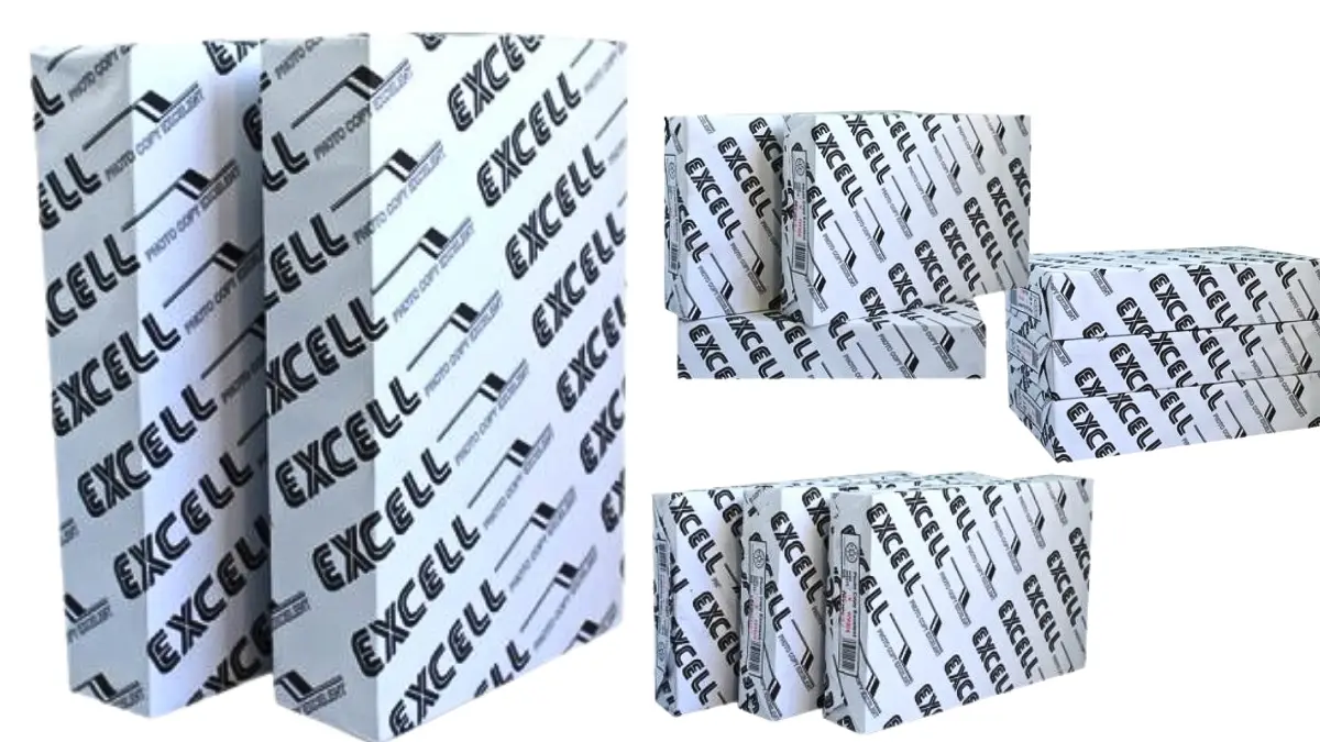 Khung cảnh bên trong tổng kho giấy Excel giá sỉ TPHCM của Phúc Thịnh với hàng trăm pallet giấy được xếp chồng cao, sẵn sàng cung ứng số lượng lớn.