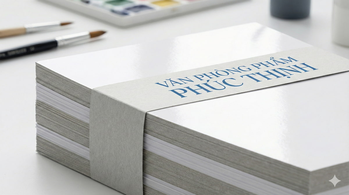 Xấp giấy Roki A0 300gsm độ dày tiêu chuẩn, khổ lớn, bao bì đóng gói kỹ lưỡng tại kho PT Phúc Thịnh.