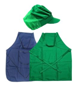 tạp dề và nón