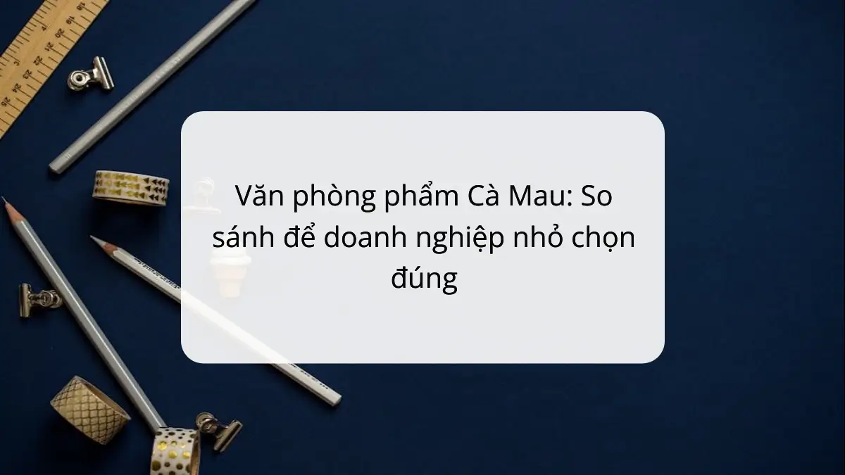 Văn phòng phẩm Cà Mau: So sánh các sản phẩm PT Phúc Thịnh cho doanh nghiệp nhỏ.