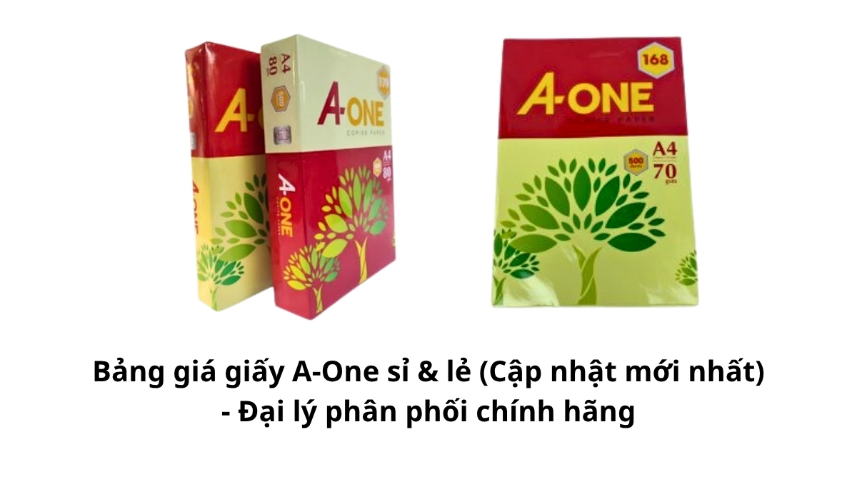 Bảng giá giấy A-One sỉ & lẻ (Cập nhật mới nhất) - Đại lý phân phối chính hãng. Phúc Thịnh cam kết giá tốt, 100% chính hãng. Giao nhanh HCM! Liên hệ ngay.