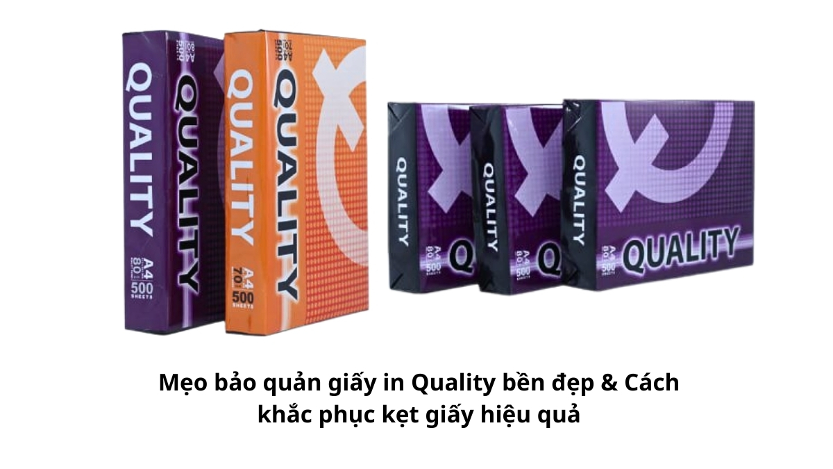 Nhân viên văn phòng đang kiểm tra tủ đựng giấy in để minh họa cho bài viết về Mẹo bảo quản giấy in Quality bền đẹp và Cách khắc phục kẹt giấy hiệu quả tại công sở.