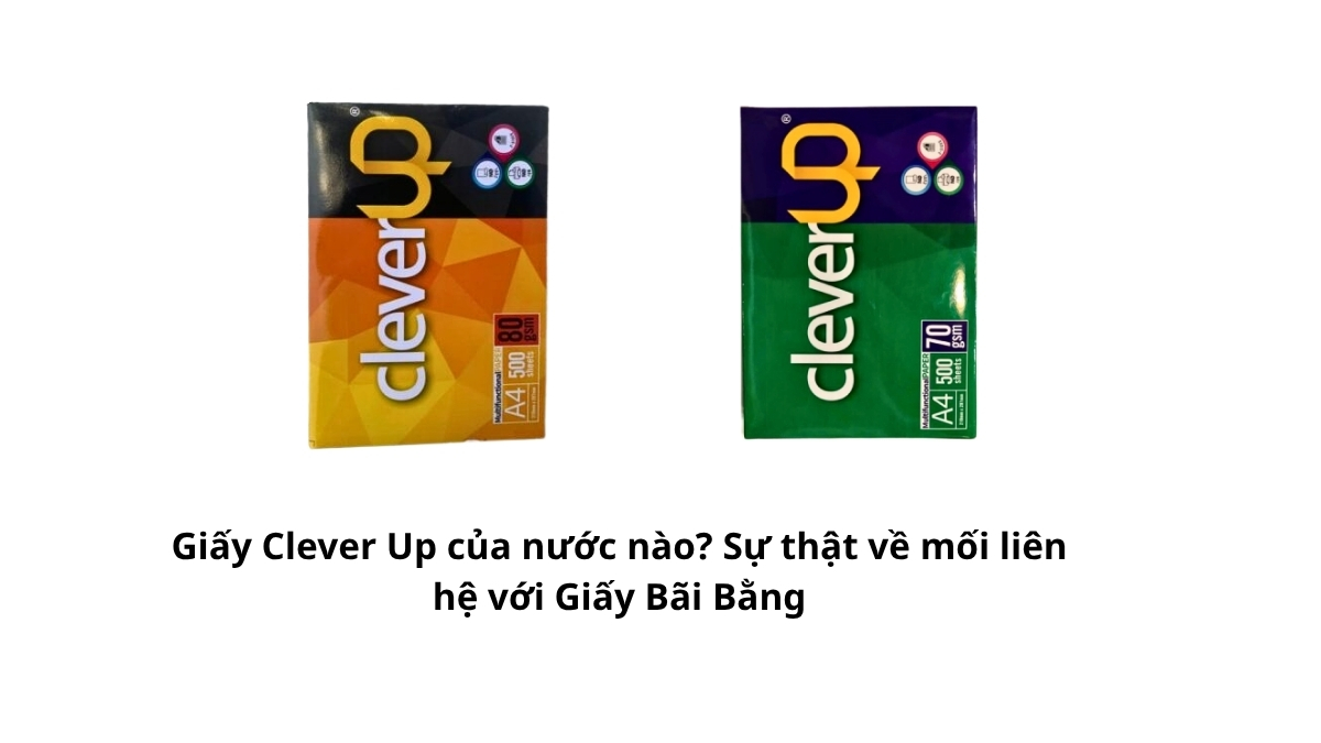 Khám phá Giấy Clever Up của nước nào? Sự thật về mối liên hệ với Giấy Bãi Bằng. Tự hào hàng Việt chất lượng cao, giá tốt nhất tại Phúc Thịnh. Xem ngay!