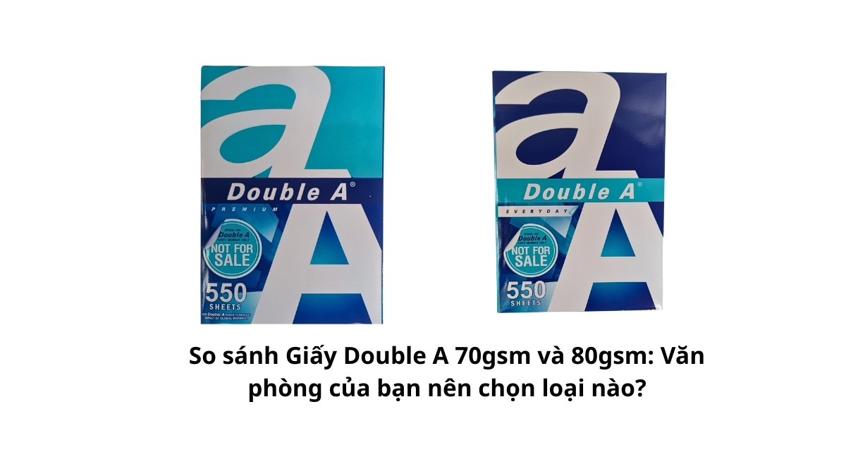 Phân vân chưa biết chọn loại nào? Xem ngay bài so sánh Giấy Double A 70gsm và 80gsm chi tiết. Cam kết chính hãng, giá sỉ tốt nhất tại PT Phúc Thịnh. Mua ngay!