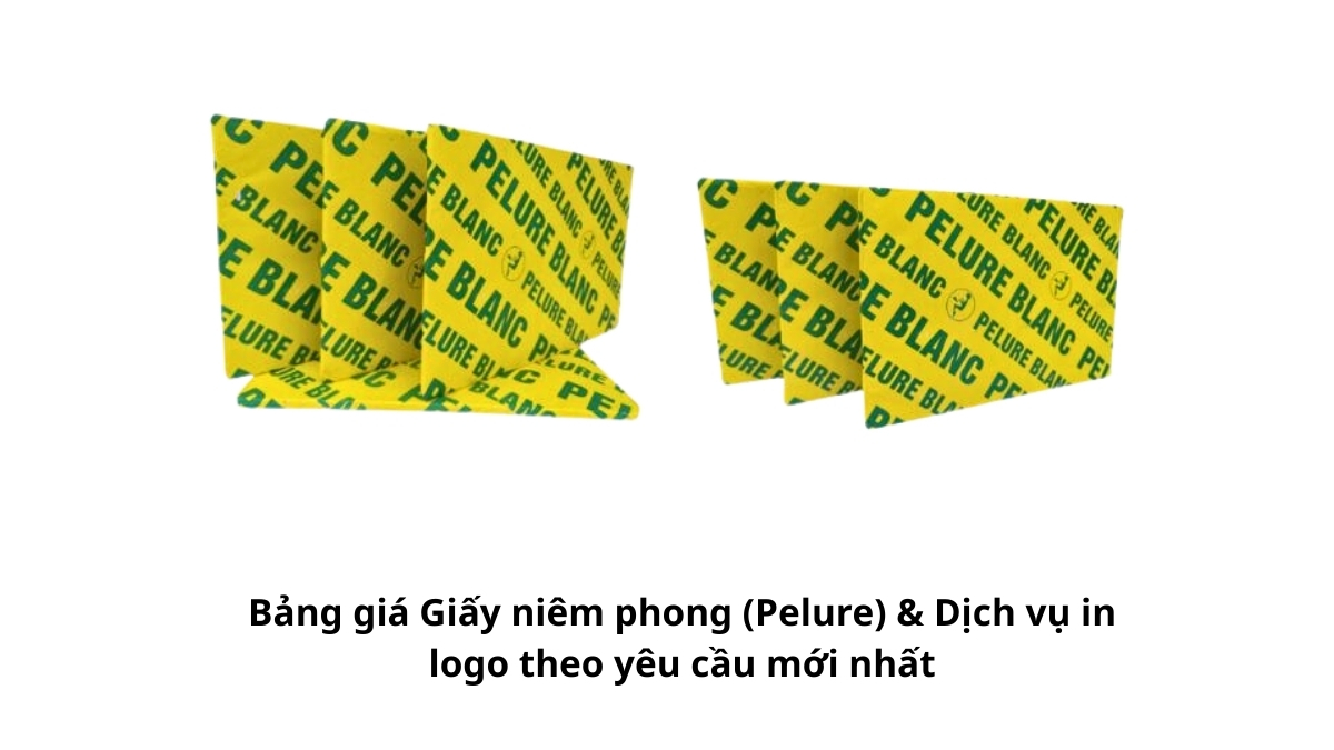 Chi tiết bảng giá giấy niêm phong (Pelure) các khổ A4, A3 và dịch vụ in logo theo yêu cầu cập nhật mới nhất tại PT Phúc Thịnh.