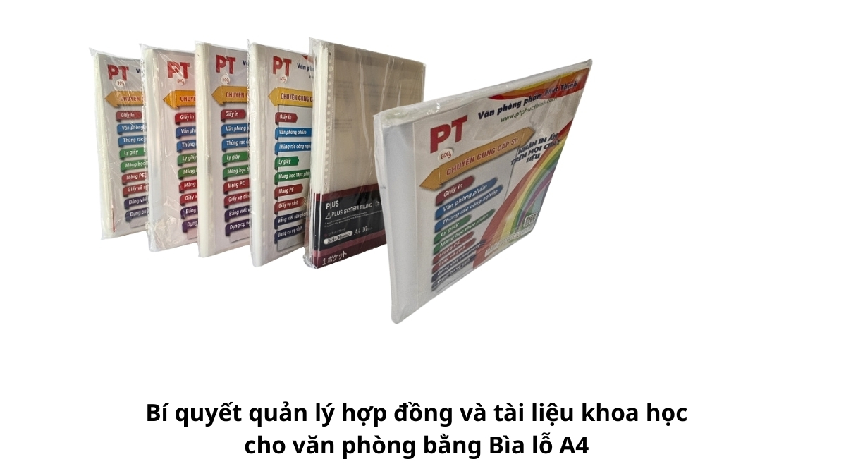 Cách sắp xếp và phân loại hợp đồng chuyên nghiệp bằng bìa lỗ A4 giúp tra cứu dữ liệu nhanh chóng.