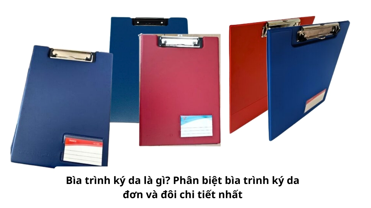 Mẫu bìa trình ký da cao cấp màu xanh navy sang trọng giúp bảo quản tài liệu chuyên nghiệp trong văn phòng.