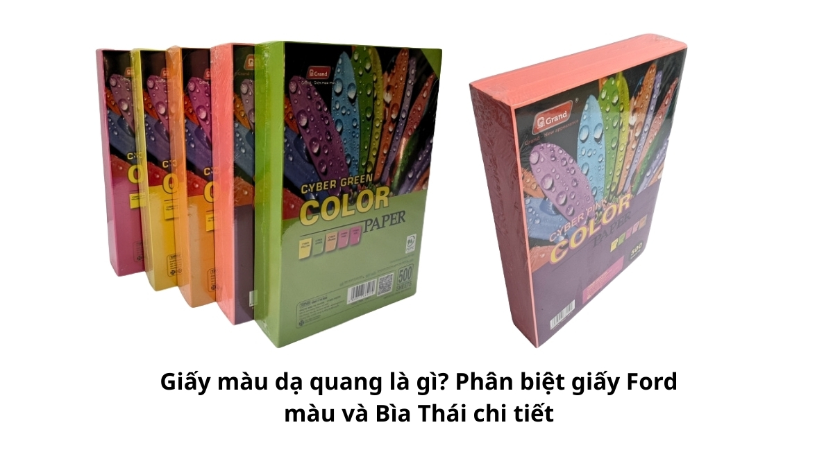 Các tờ giấy màu dạ quang với tông màu neon rực rỡ nổi bật trên nền trắng dùng để làm nổi bật thông tin quan trọng.