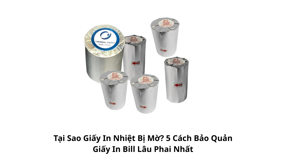 Một tờ hóa đơn in nhiệt bị mờ nhòe, mất nét chữ do tiếp xúc với ánh nắng mặt trời và nhiệt độ cao trong thời gian dài.