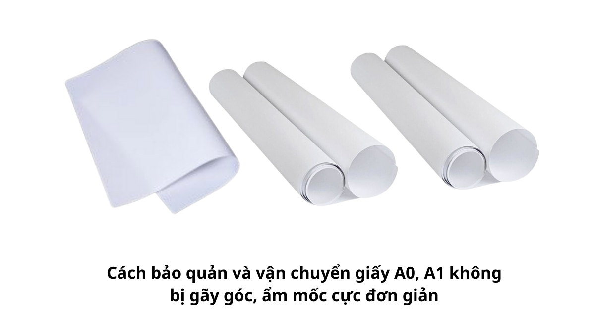 Sử dụng ống nhựa hoặc ống tuýp chuyên dụng để cuộn và bảo quản các bản vẽ khổ lớn, giúp giấy cách ly hoàn toàn với độ ẩm môi trường bên ngoài.