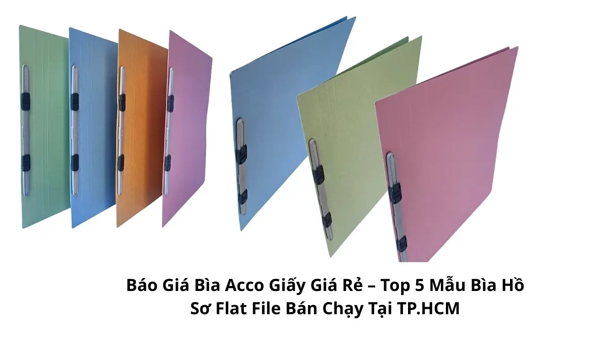 Tổng hợp 5 mẫu bìa hồ sơ Flat File (bìa acco giấy) đa dạng màu sắc đang được các văn phòng tại TP.HCM tin dùng và đặt mua nhiều nhất.