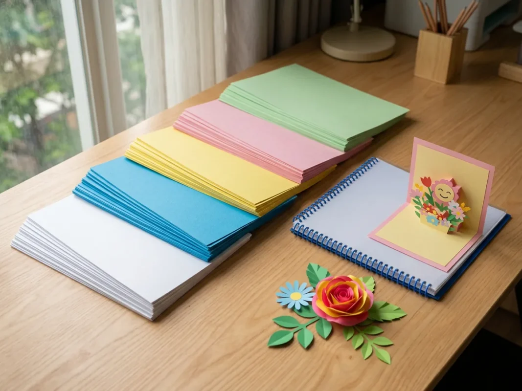 Xấp giấy bìa Thái Sunflower nhiều màu sắc khổ A4 dùng đóng sách và làm đồ handmade