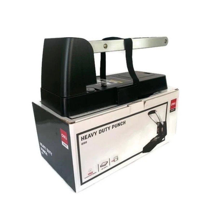 Dụng cụ bấm 2 lỗ Deli bấm đến 150 tờ giấy A4 và máy đục lỗ tài liệu văn phòng