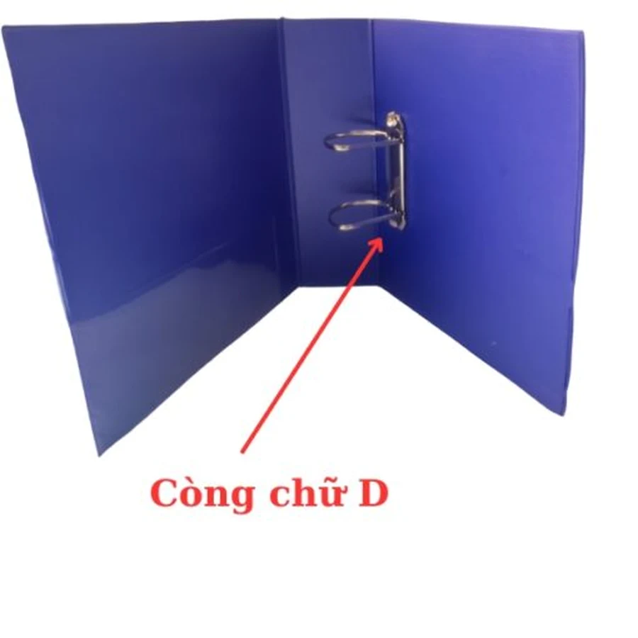 Cơ cấu còng kim loại mạ crom chữ D trên bìa còng kiếng giúp lật giở tài liệu mượt mà