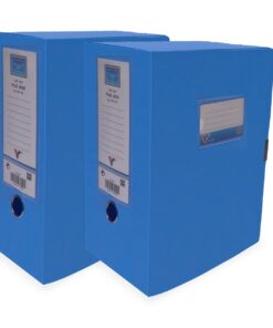 Bìa hộp nhựa A4 màu xanh dương gáy 10cm và gáy 15cm