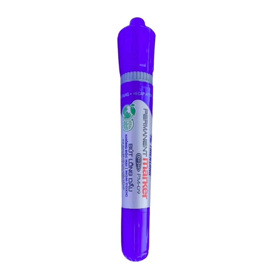 Bút lông dầu Thiên Long PM-09 thiết kế 2 đầu mực bám dính vĩnh viễn trên mọi bề mặt