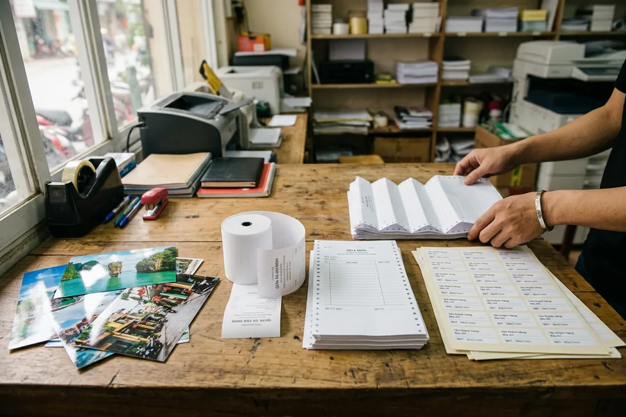 Bốn nhóm giấy chuyên dụng: giấy ảnh, giấy nhiệt, giấy liên tục và decal