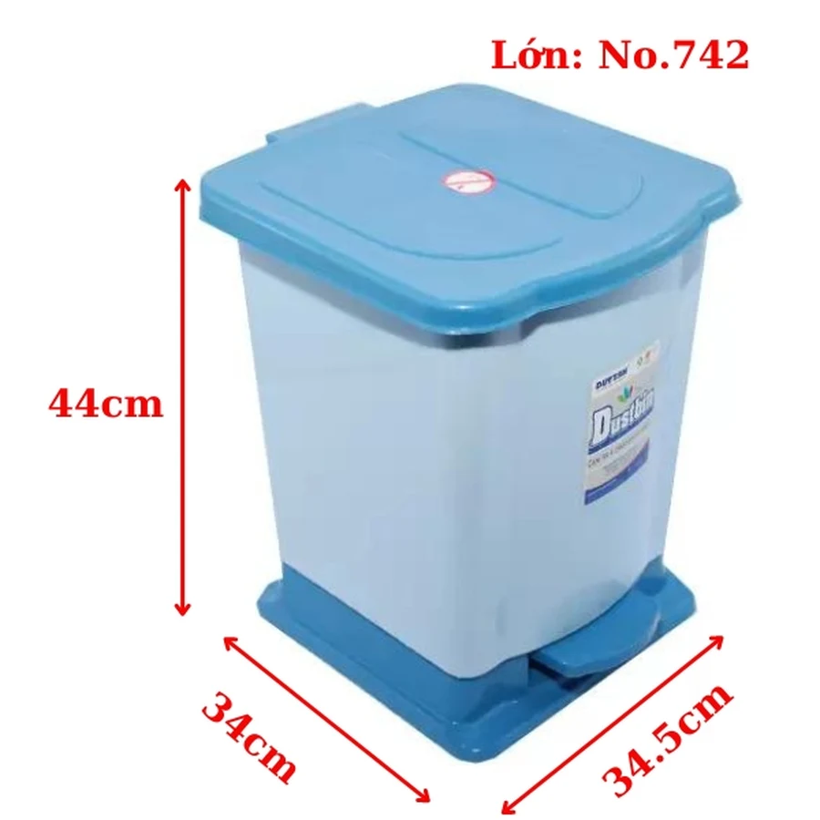 Thùng rác đạp chân Duy Tân bằng nhựa nắp kín phục vụ văn phòng làm việc