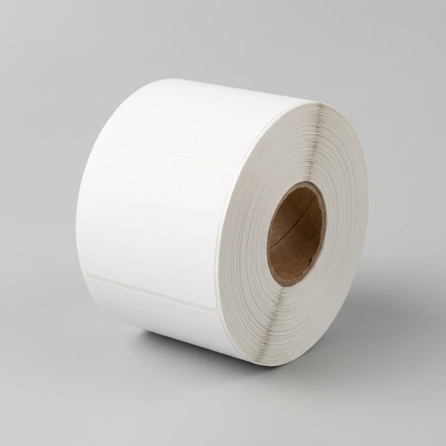 Cuộn decal mã vạch nhiệt 100x100mm dài 50m lõi giấy