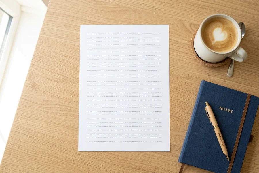 Trang giấy A4 có dòng kẻ ngang kẻ chấm tạo bằng tính năng Table một cột trong Word