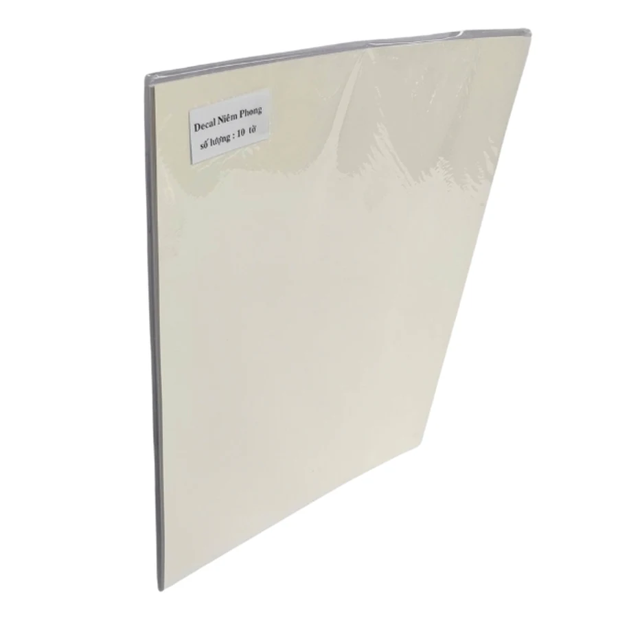 Giấy decal A4 đế vàng đế xanh và decal da bò kraft xấp 100 tờ in tem nhãn dán