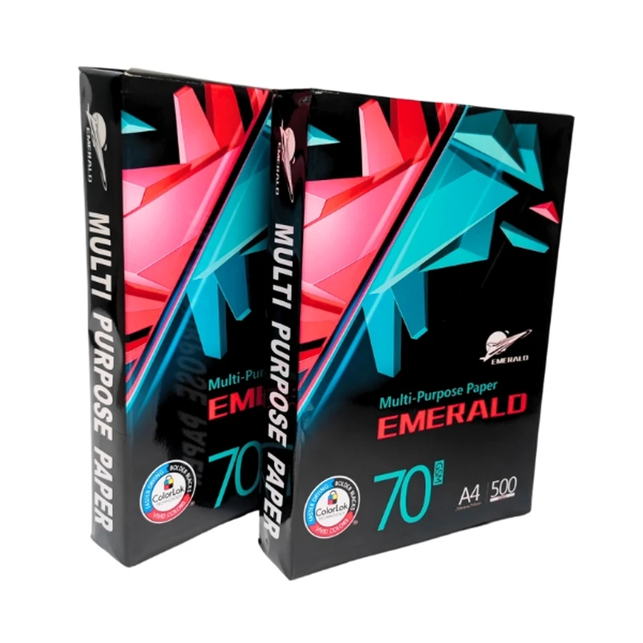 Giấy Emerald A4 định lượng 70gsm đóng gói nguyên ram 500 tờ giá rẻ