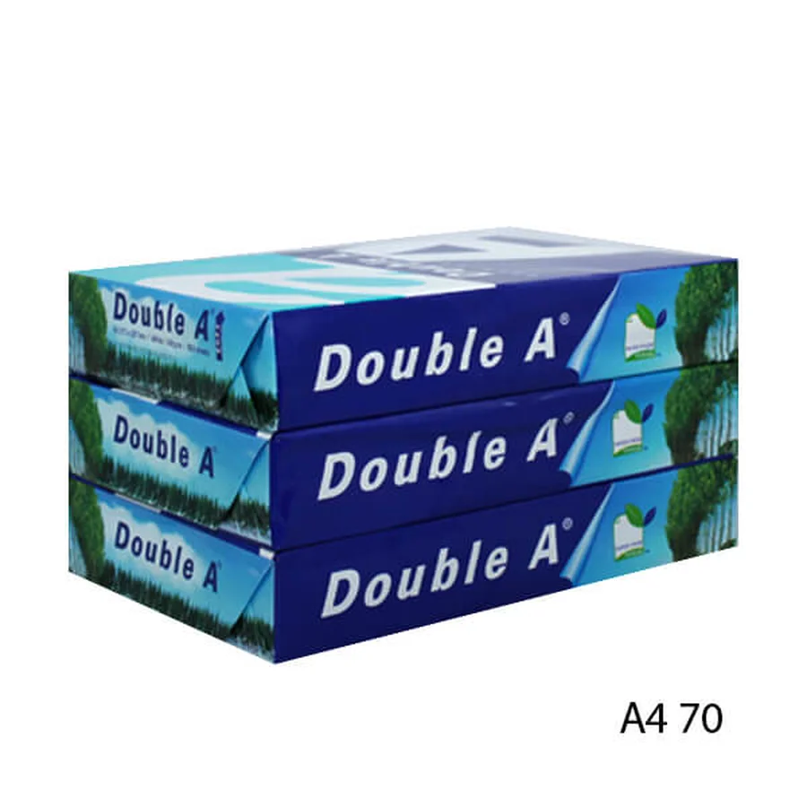 Ram giấy in Double A A4 định lượng 70gsm và 80gsm bao bì xanh dương nguyên seal tại kho Phúc Thịnh