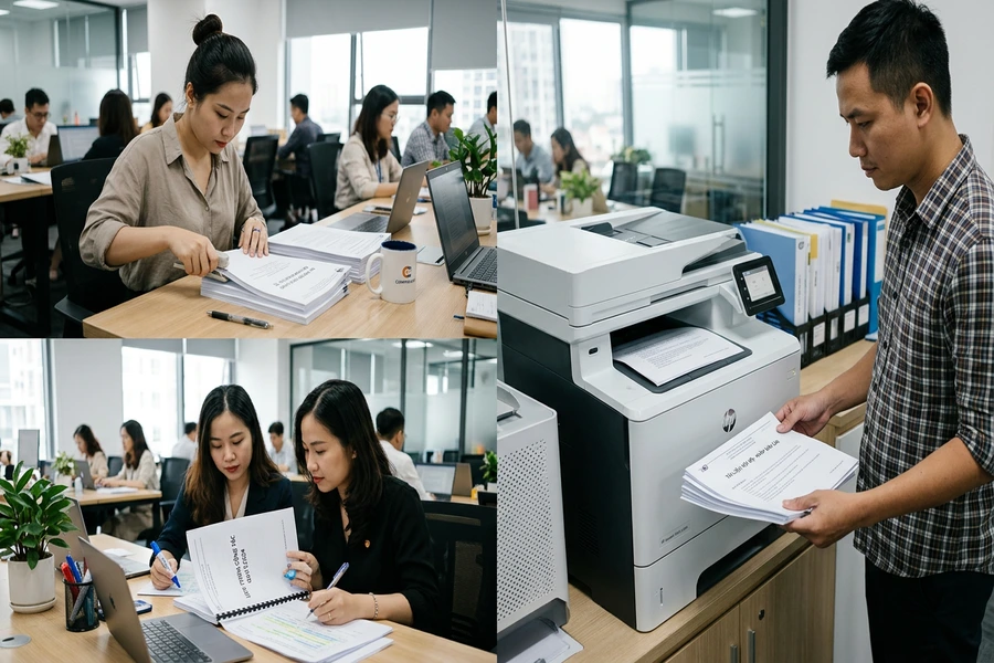Ba trường hợp ứng dụng thực tế phù hợp của giấy in 70gsm trong văn phòng doanh nghiệp